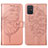 Custodia Portafoglio In Pelle Farfalla Cover con Supporto Y01B per Samsung Galaxy A51 4G Oro Rosa