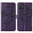 Custodia Portafoglio In Pelle Farfalla Cover con Supporto Y01B per Samsung Galaxy A51 4G Viola