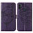 Custodia Portafoglio In Pelle Farfalla Cover con Supporto Y01B per Samsung Galaxy M11