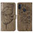 Custodia Portafoglio In Pelle Farfalla Cover con Supporto Y01B per Samsung Galaxy M11