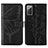 Custodia Portafoglio In Pelle Farfalla Cover con Supporto Y01B per Samsung Galaxy Note 20 5G Nero