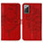 Custodia Portafoglio In Pelle Farfalla Cover con Supporto Y01B per Samsung Galaxy Note 20 5G Rosso