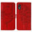 Custodia Portafoglio In Pelle Farfalla Cover con Supporto Y01B per Samsung Galaxy XCover 5 SM-G525F Rosso
