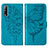 Custodia Portafoglio In Pelle Farfalla Cover con Supporto Y01B per Vivo Y50t Blu