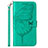 Custodia Portafoglio In Pelle Farfalla Cover con Supporto Y02B per Samsung Galaxy A02s