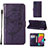 Custodia Portafoglio In Pelle Farfalla Cover con Supporto Y02B per Samsung Galaxy M33 5G Viola