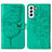 Custodia Portafoglio In Pelle Farfalla Cover con Supporto Y06B per Samsung Galaxy S21 5G