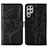 Custodia Portafoglio In Pelle Farfalla Cover con Supporto Y06B per Samsung Galaxy S21 Ultra 5G Nero