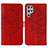 Custodia Portafoglio In Pelle Farfalla Cover con Supporto Y06B per Samsung Galaxy S22 Ultra 5G Rosso