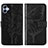 Custodia Portafoglio In Pelle Farfalla Cover con Supporto YB1 per Samsung Galaxy A04E Nero