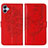 Custodia Portafoglio In Pelle Farfalla Cover con Supporto YB1 per Samsung Galaxy A04E Rosso