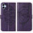 Custodia Portafoglio In Pelle Farfalla Cover con Supporto YB1 per Samsung Galaxy A04E Viola