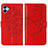 Custodia Portafoglio In Pelle Farfalla Cover con Supporto YB1 per Samsung Galaxy M04 Rosso