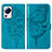 Custodia Portafoglio In Pelle Farfalla Cover con Supporto YB1 per Xiaomi Mi 12 Lite NE 5G Blu