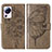 Custodia Portafoglio In Pelle Farfalla Cover con Supporto YB1 per Xiaomi Mi 12 Lite NE 5G Grigio