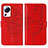 Custodia Portafoglio In Pelle Farfalla Cover con Supporto YB1 per Xiaomi Mi 12 Lite NE 5G Rosso