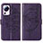 Custodia Portafoglio In Pelle Farfalla Cover con Supporto YB1 per Xiaomi Mi 12 Lite NE 5G Viola