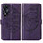 Custodia Portafoglio In Pelle Farfalla Cover con Supporto YB2 per Oppo A58 5G Viola