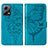Custodia Portafoglio In Pelle Farfalla Cover con Supporto YB2 per Xiaomi Poco X5 5G Blu