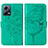 Custodia Portafoglio In Pelle Farfalla Cover con Supporto YB2 per Xiaomi Poco X5 5G Verde