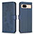 Custodia Portafoglio In Pelle Fiori Cover con Supporto BF1 per Google Pixel 8a 5G Blu