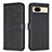 Custodia Portafoglio In Pelle Fiori Cover con Supporto BF1 per Google Pixel 8a 5G Nero