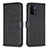 Custodia Portafoglio In Pelle Fiori Cover con Supporto BF1 per Oppo A54 5G Nero