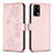 Custodia Portafoglio In Pelle Fiori Cover con Supporto BF1 per Oppo A74 4G Oro Rosa