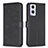 Custodia Portafoglio In Pelle Fiori Cover con Supporto BF1 per Oppo A96 5G Nero