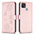 Custodia Portafoglio In Pelle Fiori Cover con Supporto BF2 per Oppo A15