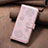Custodia Portafoglio In Pelle Fiori Cover con Supporto BF2 per Oppo A77 4G Oro Rosa