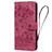 Custodia Portafoglio In Pelle Fiori Cover con Supporto HF2 per Huawei Honor X8b Rosso