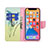 Custodia Portafoglio In Pelle Fiori Cover con Supporto L01 per Apple iPhone 13 Pro Max Giallo
