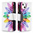 Custodia Portafoglio In Pelle Fiori Cover con Supporto L03 per Apple iPhone 13 Mini Rosa