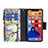 Custodia Portafoglio In Pelle Fiori Cover con Supporto L03 per Apple iPhone 13 Multicolore