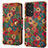 Custodia Portafoglio In Pelle Fiori Cover con Supporto MT1 per Samsung Galaxy A53 5G Multicolore
