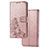 Custodia Portafoglio In Pelle Fiori Cover con Supporto per Huawei Nova 7 SE 5G Rosa