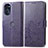 Custodia Portafoglio In Pelle Fiori Cover con Supporto per Motorola Moto G 5G (2022) Viola