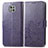 Custodia Portafoglio In Pelle Fiori Cover con Supporto per Motorola Moto G Power (2021) Viola