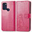 Custodia Portafoglio In Pelle Fiori Cover con Supporto per Motorola Moto G60s Rosso