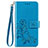 Custodia Portafoglio In Pelle Fiori Cover con Supporto per Motorola Moto One Fusion Plus Blu