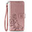 Custodia Portafoglio In Pelle Fiori Cover con Supporto per Motorola Moto One Fusion Plus Rosa