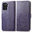 Custodia Portafoglio In Pelle Fiori Cover con Supporto per Oppo A94 4G Viola