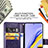 Custodia Portafoglio In Pelle Fiori Cover con Supporto per Samsung Galaxy A51 4G