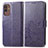 Custodia Portafoglio In Pelle Fiori Cover con Supporto per Samsung Galaxy M13 5G Viola