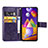 Custodia Portafoglio In Pelle Fiori Cover con Supporto per Samsung Galaxy M31s