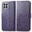 Custodia Portafoglio In Pelle Fiori Cover con Supporto per Samsung Galaxy M33 5G Viola