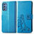 Custodia Portafoglio In Pelle Fiori Cover con Supporto per Samsung Galaxy M52 5G