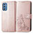 Custodia Portafoglio In Pelle Fiori Cover con Supporto per Samsung Galaxy M52 5G Rosa