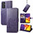 Custodia Portafoglio In Pelle Fiori Cover con Supporto per Samsung Galaxy Quantum2 5G